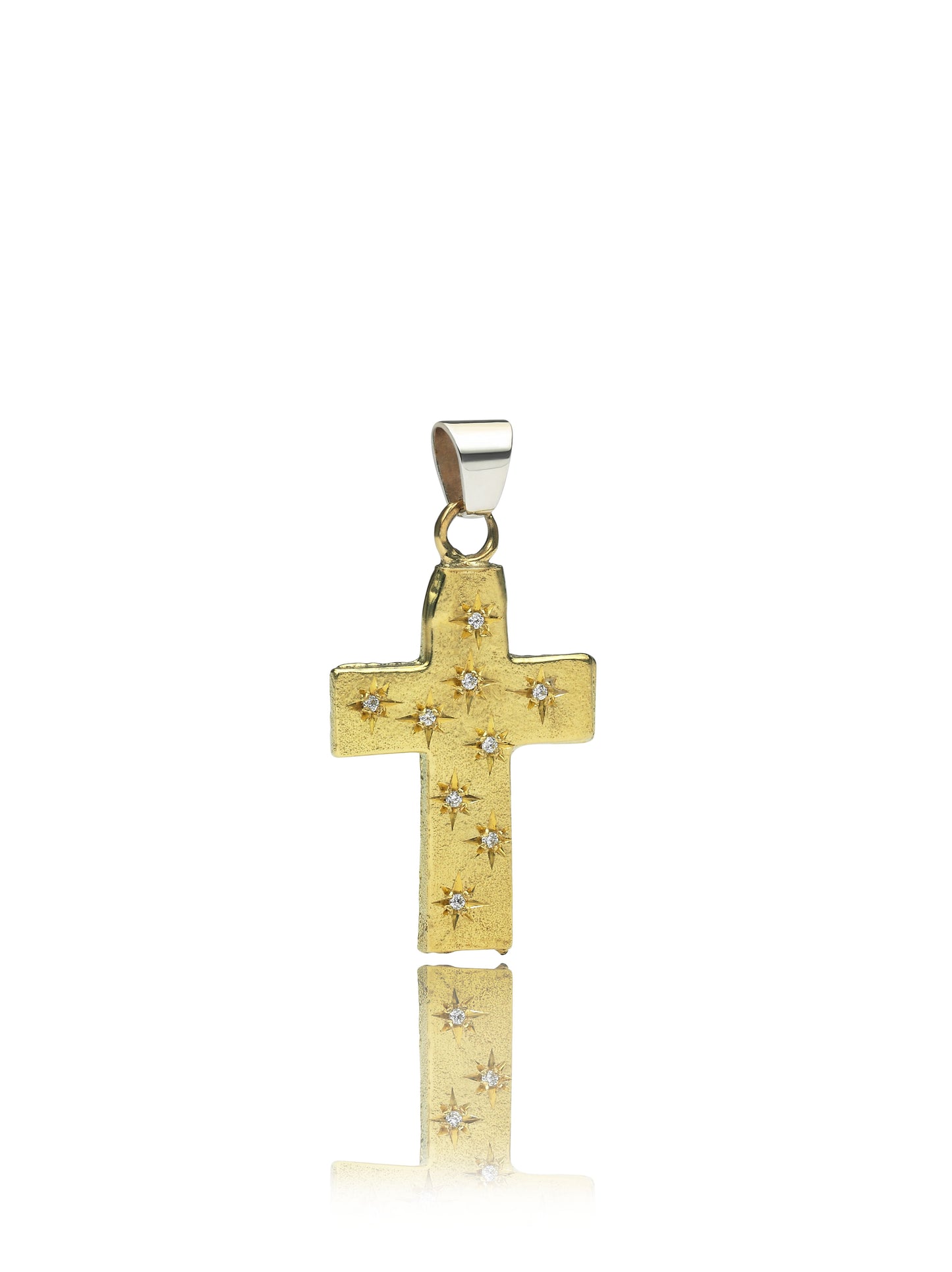 Sand Casted Cross with Stars