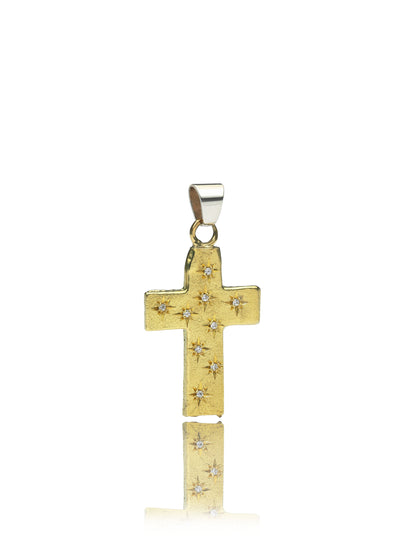Sand Casted Cross with Stars