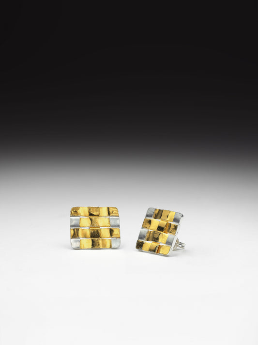 Woven Checkerboard Earrings