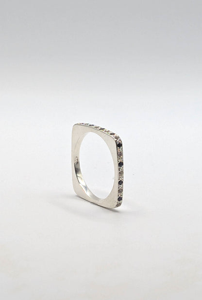 "Yaya" Sterling Silver Ring with Sapphires